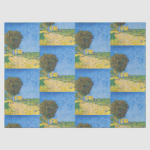 Vibrant Sunny Path & Yellow House by Van Gogh Tissue Paper