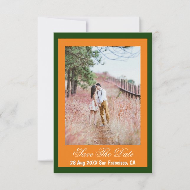 Vibrant Sunrise Minimalist Mix & Match Save The Date (Front)