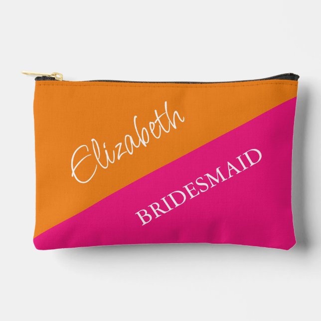 Vibrant Sunrise Minimalist Mix & Match Wedding Accessory Pouch (Front)