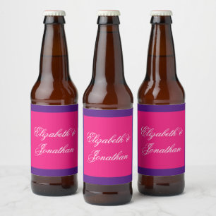 Vibrant Sunrise Minimalist Mix & Match Wedding Beer Bottle Label