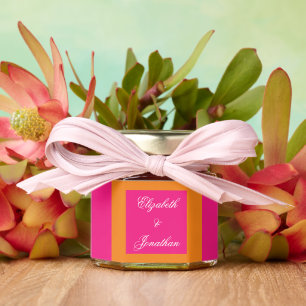 Vibrant Sunrise Minimalist Mix & Match Wedding Honey Jar Favors