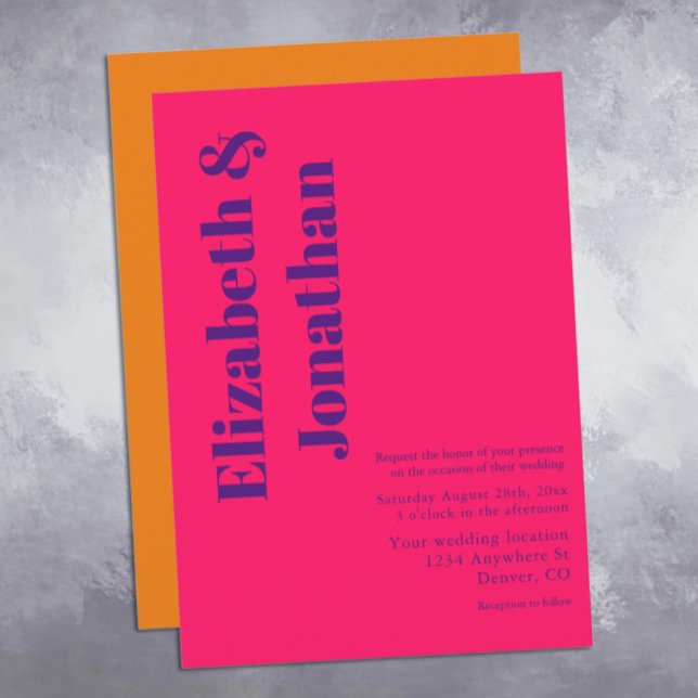 Vibrant Sunrise Minimalist Mix & Match Wedding Invitation (Creator Uploaded)