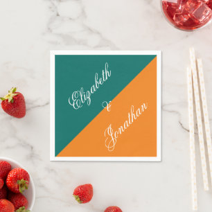 Vibrant Sunrise Minimalist Mix & Match Wedding Napkins
