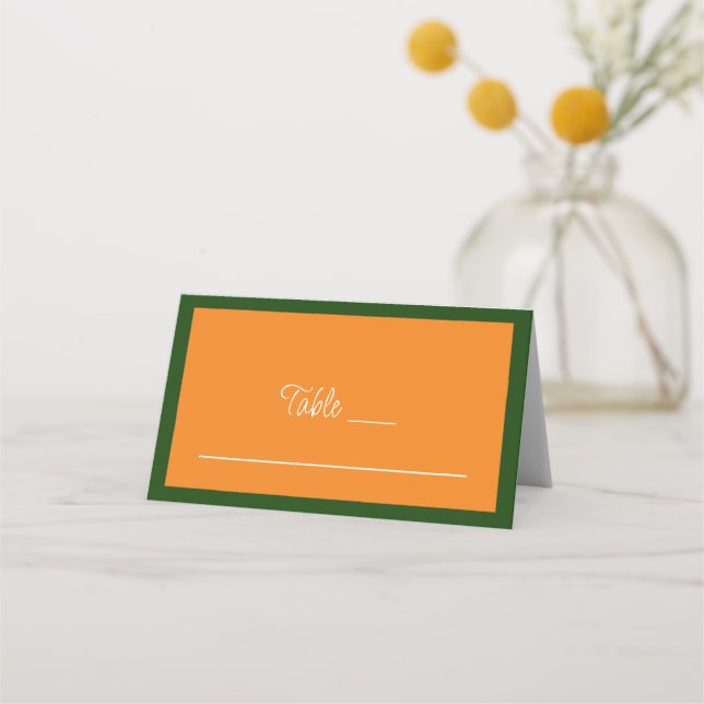 Vibrant Sunrise Minimalist Mix & Match Wedding Place Card (Front)