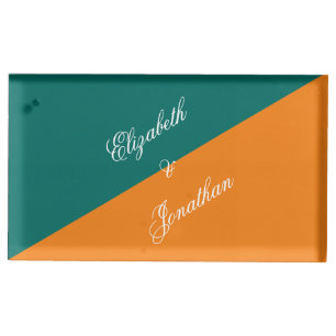 Vibrant Sunrise Minimalist Mix & Match Wedding Place Card Holder