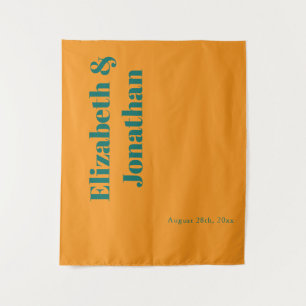 Vibrant Sunrise Minimalist Mix & Match Wedding Tapestry