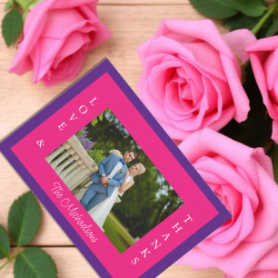 Vibrant Sunrise Minimalist Mix & Match Wedding Thank You Card
