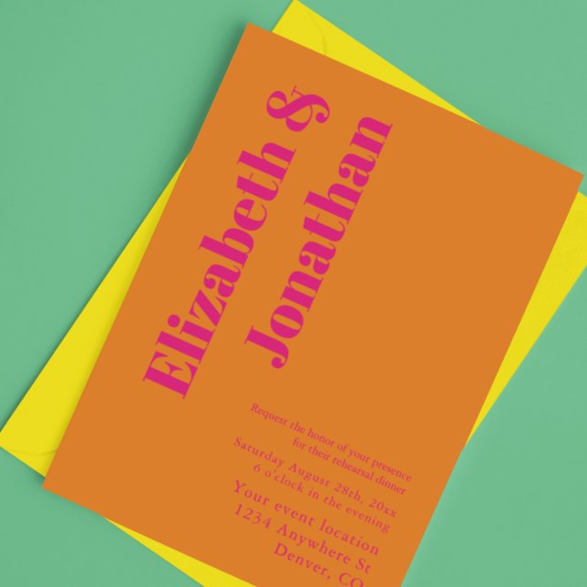 Vibrant Sunrise Mix & Match Rehearsal Dinner Invitation (Creator Uploaded)