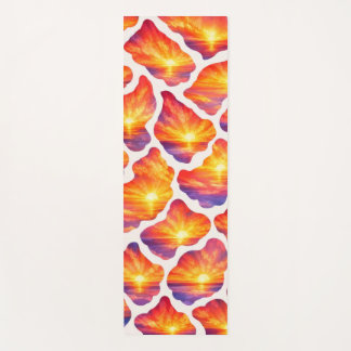 Vibrant Sunrise Ocean Pattern Yoga Mat