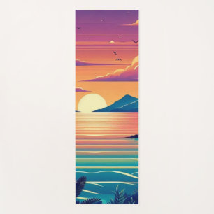 Vibrant Sunset Beach Yoga Mat