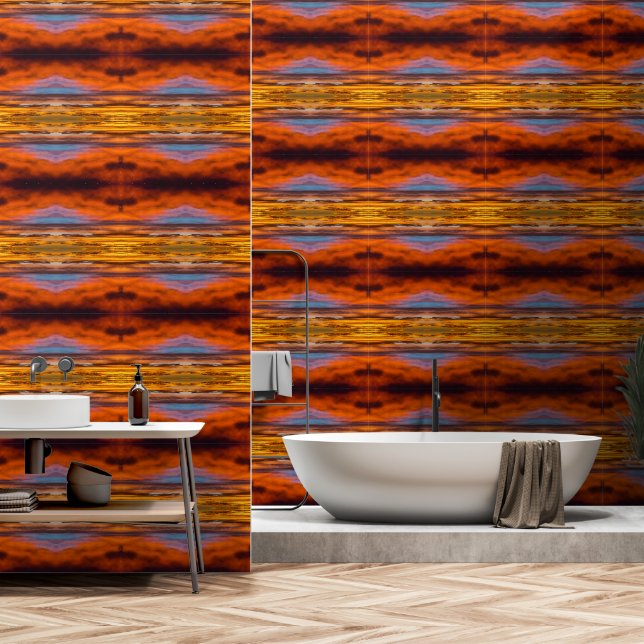 Vibrant sunset large wallpaper  (Bathroom)