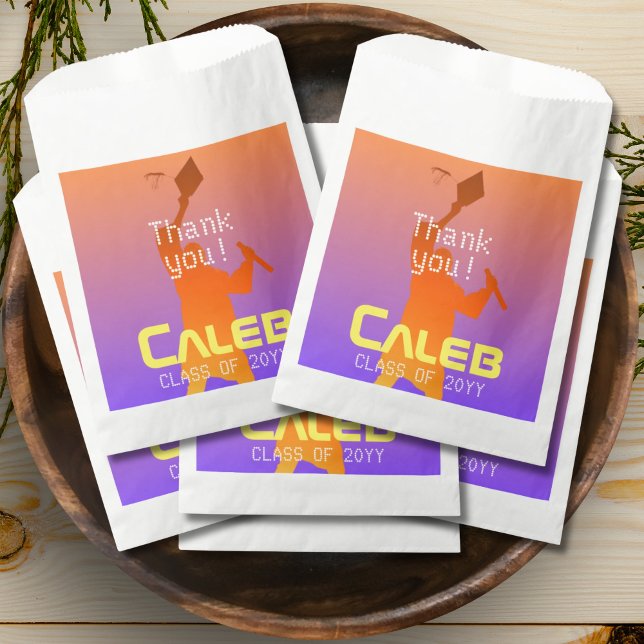 Vibrant Sunset Modern Tech Graduation Favor Bag (Creator Uploaded)