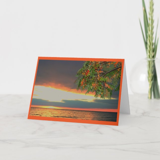 Vibrant Sunset Thinking Of You Card (Front)
