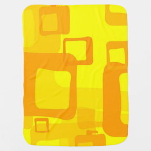 Vibrant Sunshine Flow – Modern Abstract Art Shapes Baby Blanket
