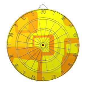 Vibrant Sunshine Flow – Modern Abstract Art Shapes Dart Board