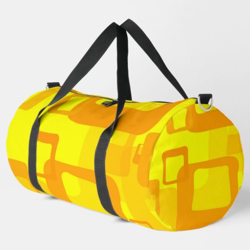 Vibrant Sunshine Flow – Modern Abstract Art Shapes Duffle Bag