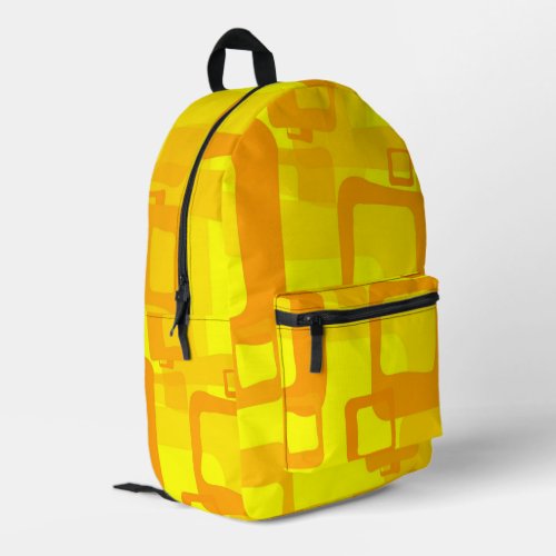 Vibrant Sunshine Flow – Modern Abstract Art Shapes Printed Backpack