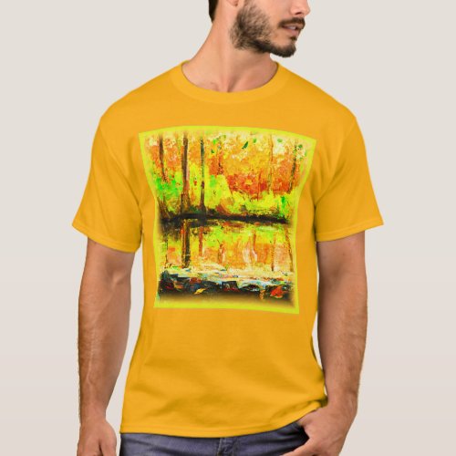 Vibrant Swamp Forest Cute Painting Buy Now T_Shirt