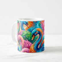 Vibrant Swan Dreamscape – Psychedelic Boho