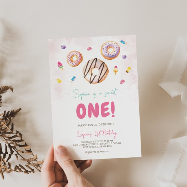 Vibrant Sweet One Birthday Invitation (Creator Uploaded)