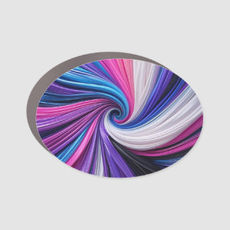 Vibrant Swirl Abstract Car Magnet