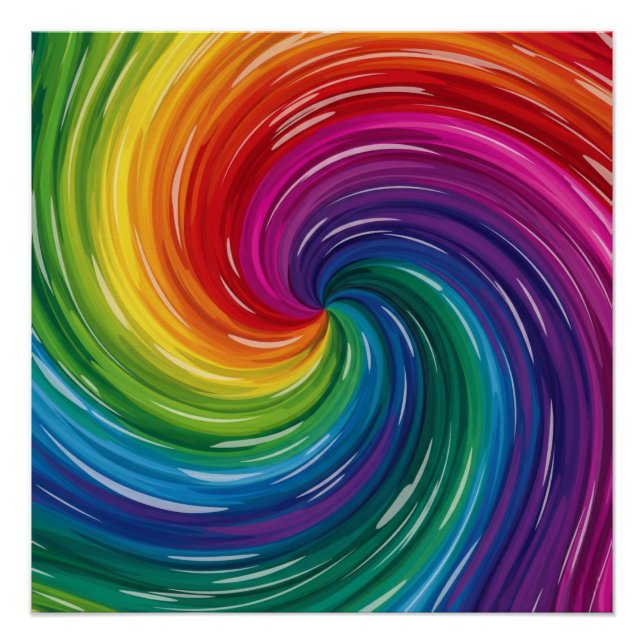  Vibrant Swirl Abstract Print (Front)