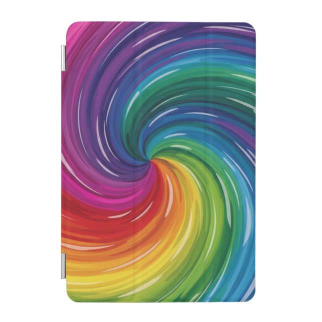  Vibrant Swirl Abstract Print iPad Mini Cover (Front)
