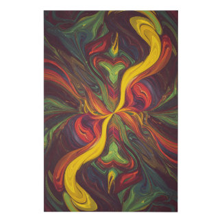 Vibrant Swirl Pattern (Abstract Style) Faux Canvas Print