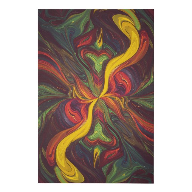 Vibrant Swirl Pattern (Abstract Style) Faux Canvas Print (Front)