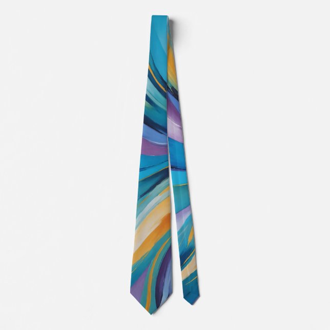 Vibrant Swirling Neck Tie (Front)