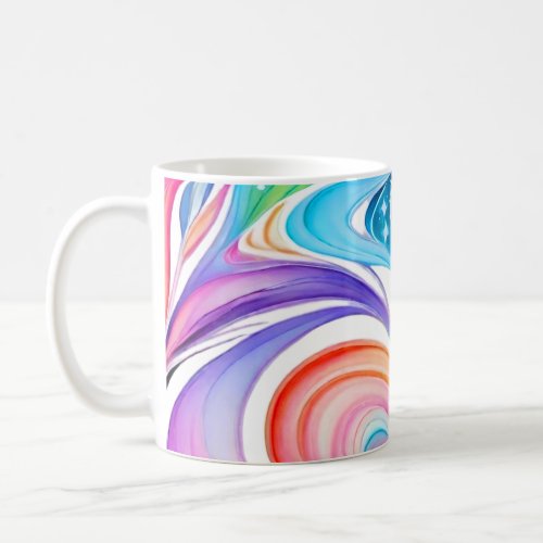 Vibrant Swirls Curves of Color Mug Coffee Mug
