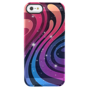 Vibrant Swirls: Gradient Wallpaper Clear iPhone SE/5/5s Case