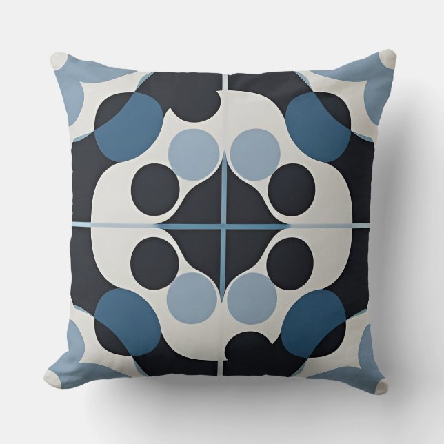 Vibrant Symmetric Abstract Design Unique Gift Idea Throw Pillow (Front)