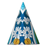 Vibrant Symmetry Multicolor Paper Quilling Mandala Party Hat