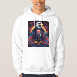 vibrant t-shirt design featuring an American eagl Hoodie