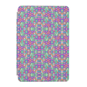 Vibrant tablet case with intricate geometric