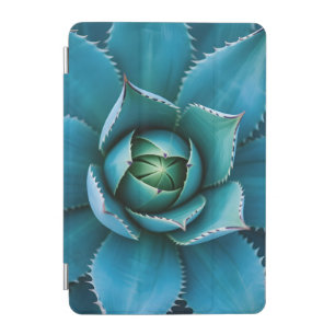 Vibrant Teal Agave Succulent Macro Geometric iPad Mini Cover