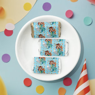 Vibrant Teal Fantasy Mermaid Illustration Hershey's Miniatures