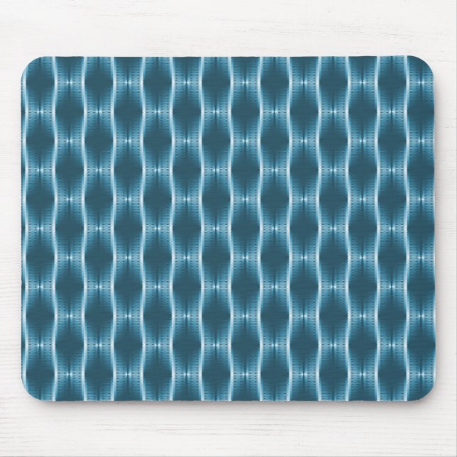 Vibrant Teal Metallic Ribbons Mousepad (Front)