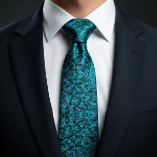 Vibrant Teal Speckle Neck Tie