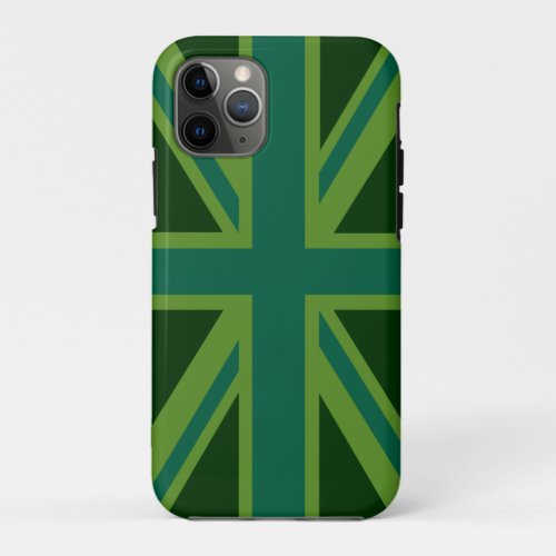 Vibrant Teal Union Jack iPhone 11 Pro Case