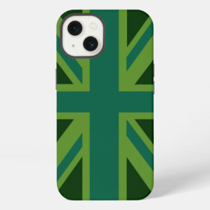 Vibrant Teal Union Jack iPhone 13 Case