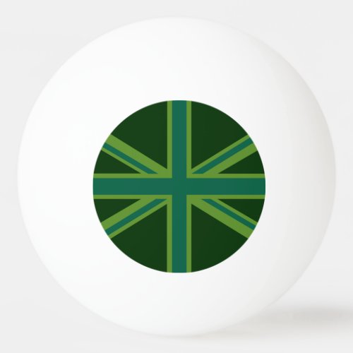 Vibrant Teal Union Jack Ping Pong Ball