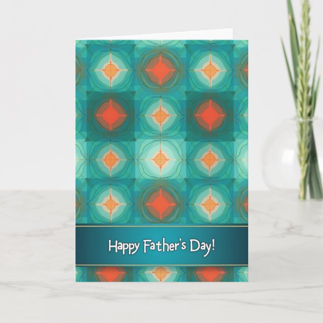Vibrant Tessellation Fathers Day Card (Front)