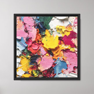 Vibrant Textured Abstract Expressionism Impasto Canvas Print