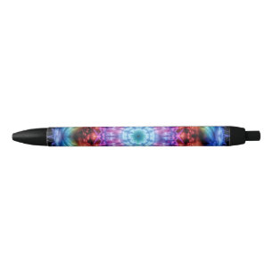 Vibrant Tie Dye Kaleidoscope Rainbow Mandala Pen