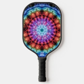 Vibrant Tie Dye Kaleidoscope Rainbow Mandala