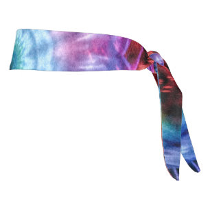 Vibrant Tie Dye Kaleidoscope Rainbow Mandala Tie Headband