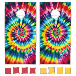 Vibrant Tie-Dye - Swirl for Backyard Fun Cornhole Set