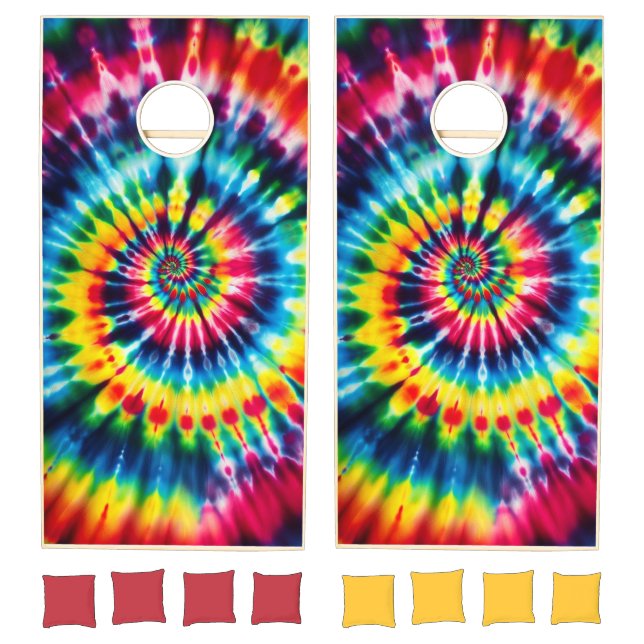 Vibrant Tie-Dye - Swirl for Backyard Fun Cornhole Set (Set)